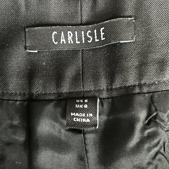 Carlisle Wool Charcoal Stretch Straight Leg Trouser Pants (size 6) - Picture 6 of 11